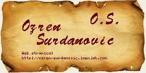 Ozren Surdanović vizit kartica